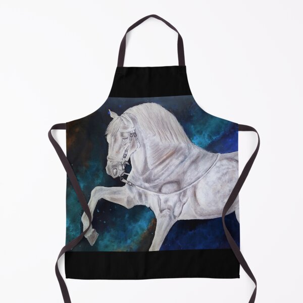 Item preview, White horse playing abstract background designed and sold by horseaddicted.