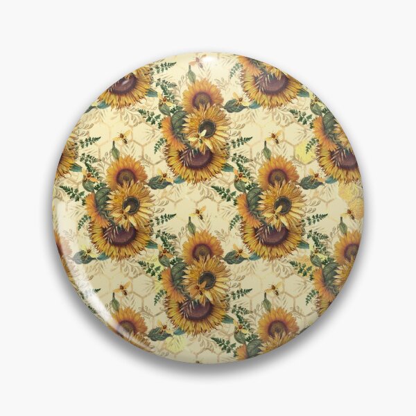 Item preview, Seamless Sunflower Bees Patterns V3 designed and sold by KleinDuBois.