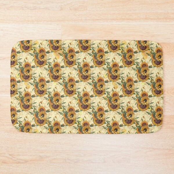 Item preview, Seamless Sunflower Bees Patterns V3 designed and sold by KleinDuBois.