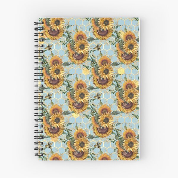 Item preview, Seamless Sunflower Bees Patterns V4 designed and sold by KleinDuBois.