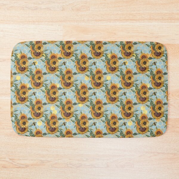 Item preview, Seamless Sunflower Bees Patterns V4 designed and sold by KleinDuBois.