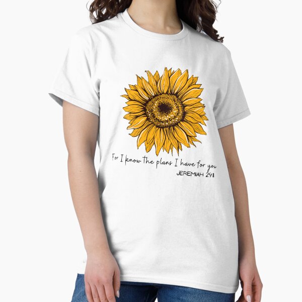 Item preview,  For I know the plans I have for you Jeremiah 29:11 sunflower design designed and sold by FayNdesigns.