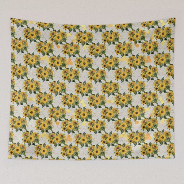 Item preview, Seamless Sunflower Bees Patterns V5 designed and sold by KleinDuBois.