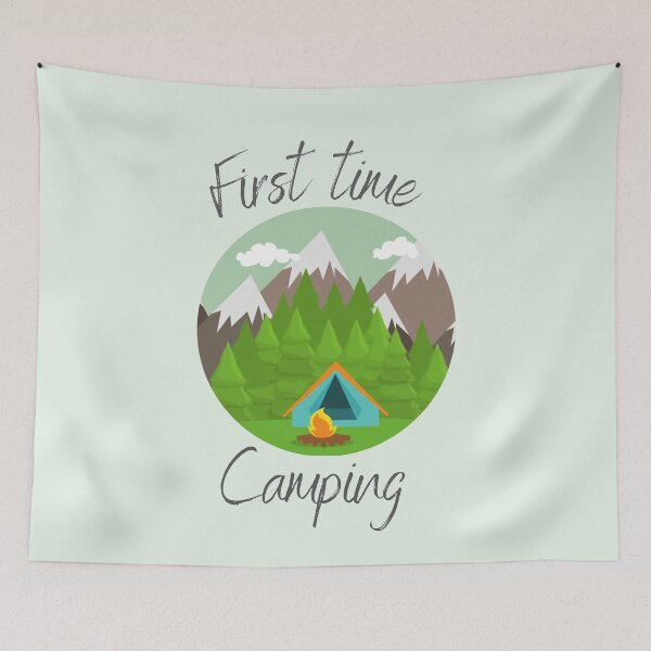 Item preview, First time camping designed and sold by DaniBazz.