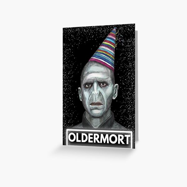 oldermort Birthday Card, HORROR cards, Funny Birthday Card, Oldermort Greeting Card, Funny DARK Birthday Card,Ghost Face, Birthday Feast Greeting Card