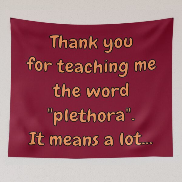 Item preview, Thank You For Teaching Me The Word Plethora It Means A Lot designed and sold by goodguy53.