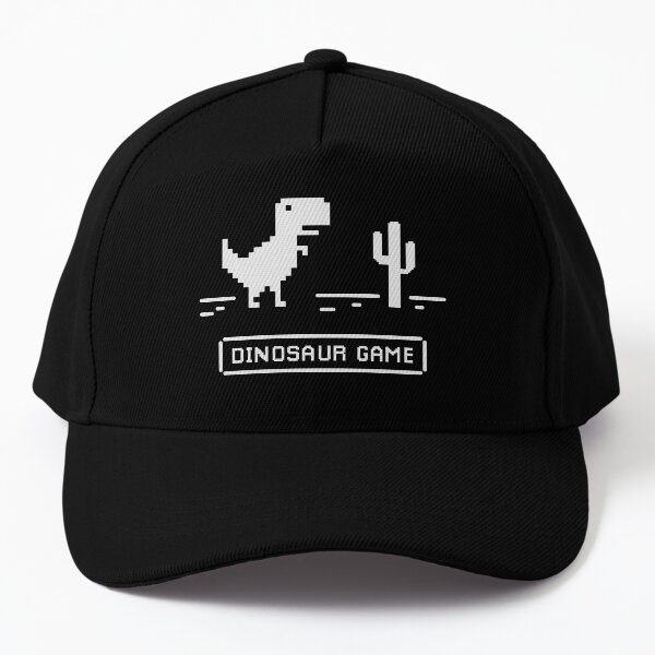 Dinosaur Game at Night Baseball Cap