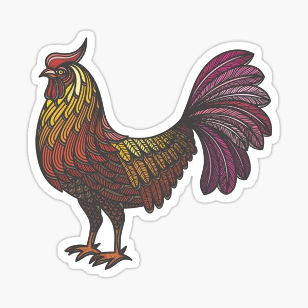Item preview, Funky Rooster (Color) designed and sold by clifcreates.