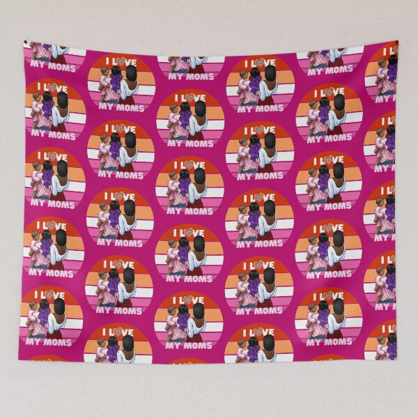 Item preview, I Love My Two Moms , Gay Pride Gift For Interracial Couples designed and sold by AwakenedSoul.