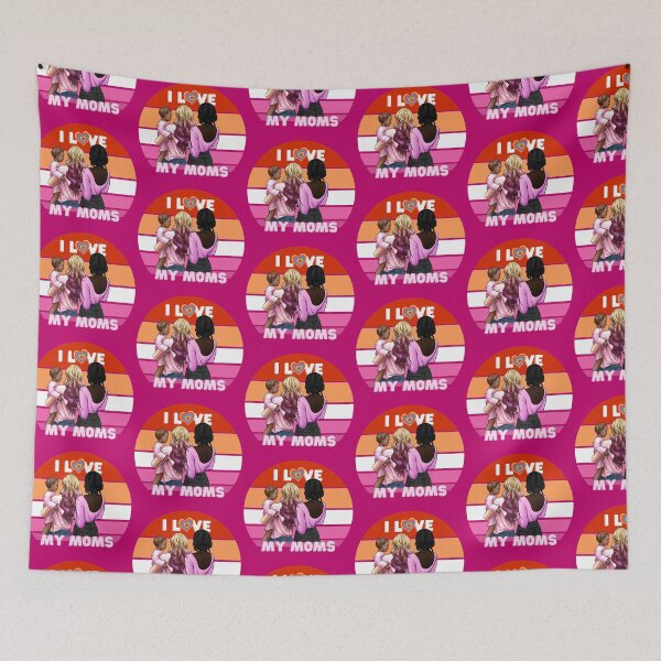Item preview, I Love My Two Moms , Lesbian Pride Gift For Interracial Couples designed and sold by AwakenedSoul.