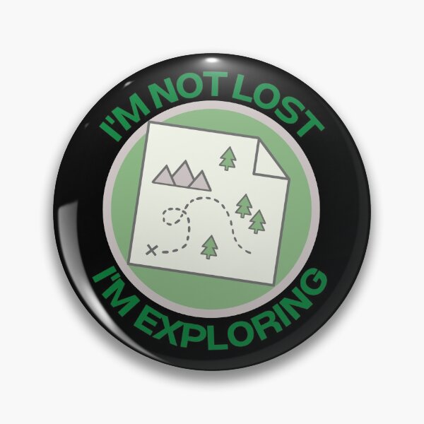 Item preview, Im not lost Im exploring map black - Camping, hiking, travelling quote designed and sold by Teetee94.
