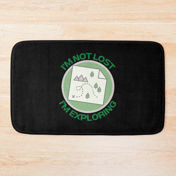 Item preview, Im not lost Im exploring map black - Camping, hiking, travelling quote designed and sold by Teetee94.