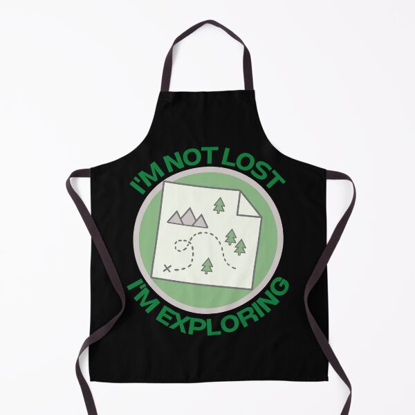 Item preview, Im not lost Im exploring map black - Camping, hiking, travelling quote designed and sold by Teetee94.