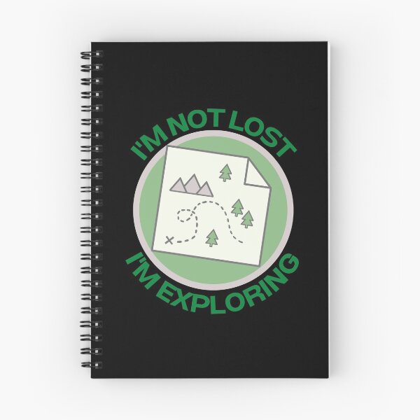 Item preview, Im not lost Im exploring map black - Camping, hiking, travelling quote designed and sold by Teetee94.