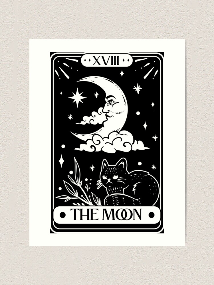 The Moon, Cat and Moon Tarot Card The Moon, Cat and Moon Tarot Card