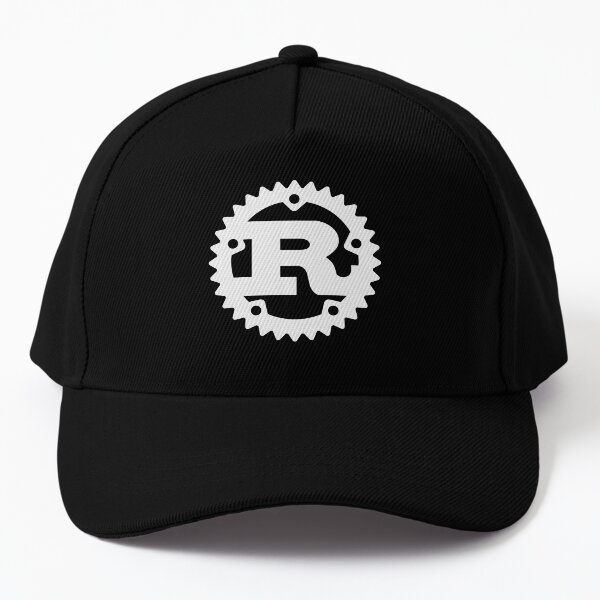 Rust Programming Language Logo White and Dark Baseball Cap