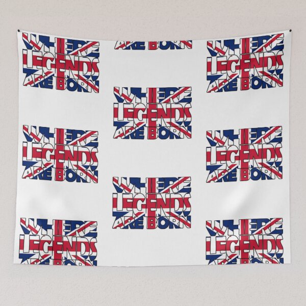 Item preview, United Kingdom Flag - Where Legends Are Born - Soca Mode designed and sold by Soca-Mode.