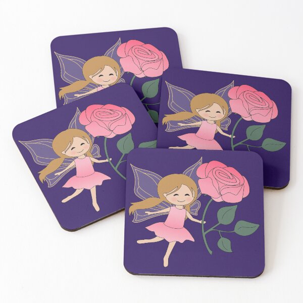 Item preview, Fairy Girl with Rose, Annie, blonde pigtails designed and sold by nutmegfairy.