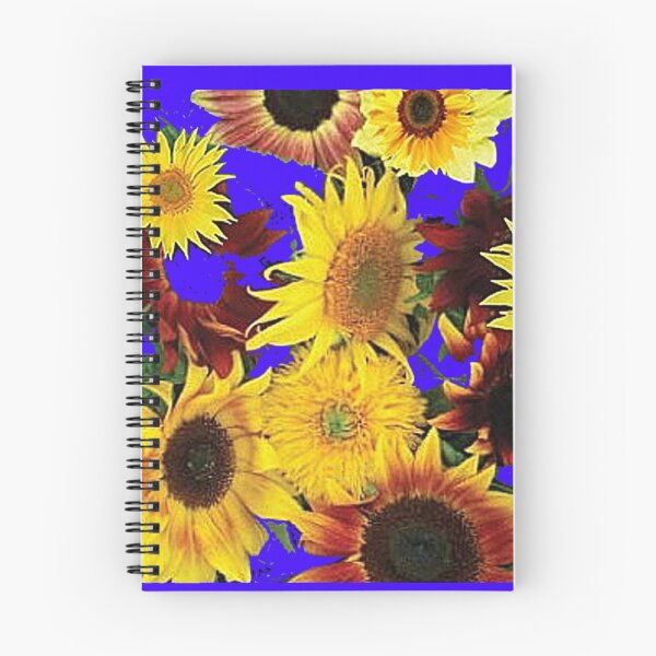 Item preview, ASSORTED YELLOW SUNFLOWER ABSTRACT GARDEN  BLUE ART designed and sold by sharlesart.
