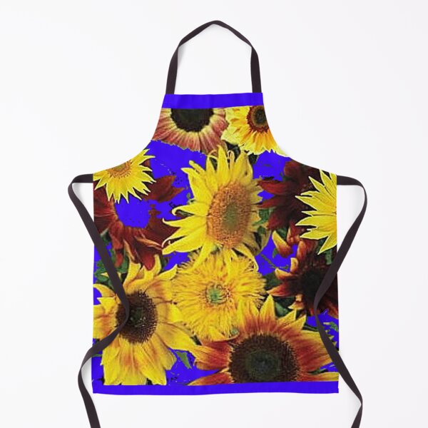 Item preview, ASSORTED YELLOW SUNFLOWER ABSTRACT GARDEN  BLUE ART designed and sold by sharlesart.
