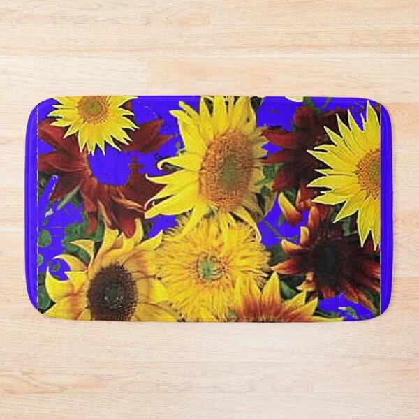 Item preview, ASSORTED YELLOW SUNFLOWER ABSTRACT GARDEN  BLUE ART designed and sold by sharlesart.