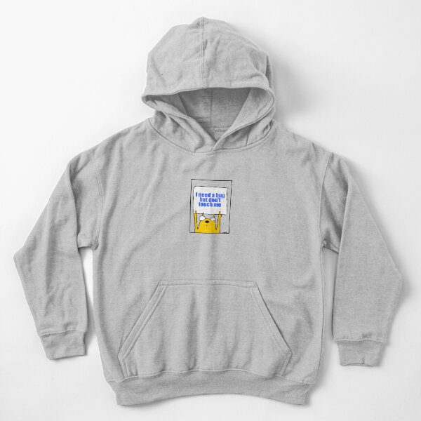 I need a hug but don't touch me Kids Pullover Hoodie
