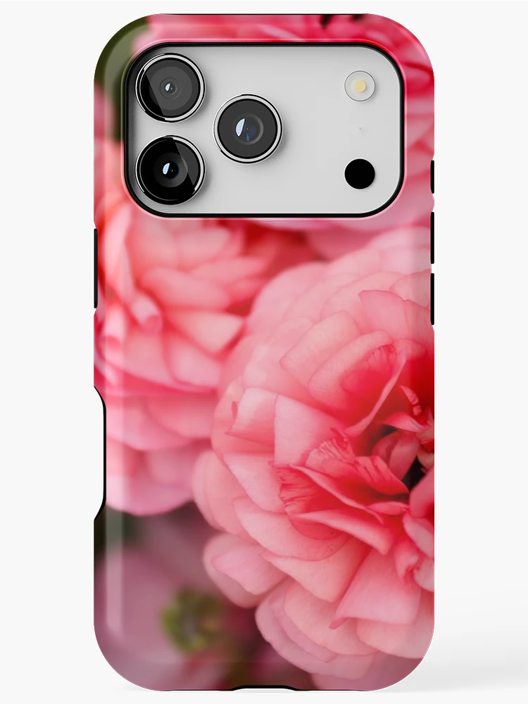 Thumbnail 1 of 4, iPhone Case, Pink Ranunculus Flowers designed and sold by ppddesigns.