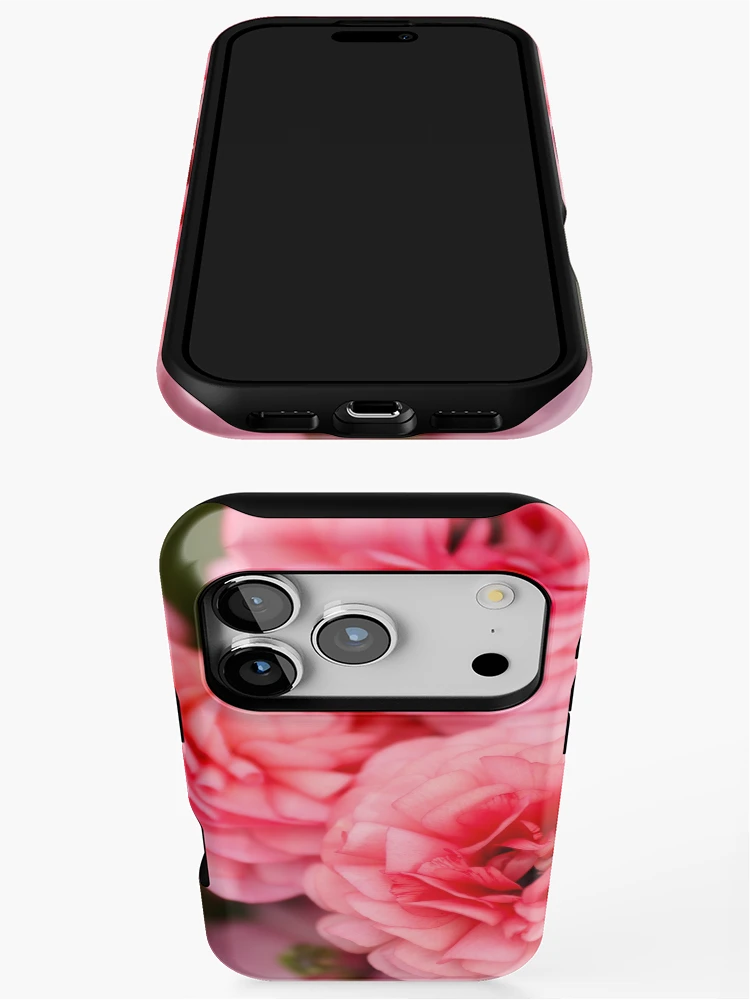 Thumbnail 3 of 4, iPhone Case, Pink Ranunculus Flowers designed and sold by ppddesigns.