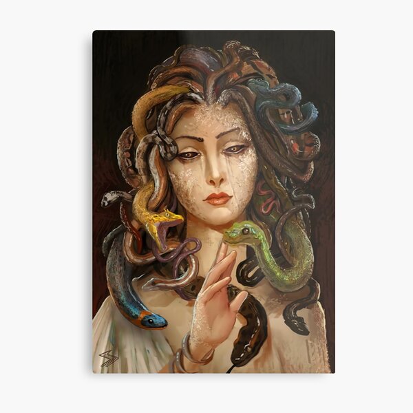 Calm Medusa Metal Print