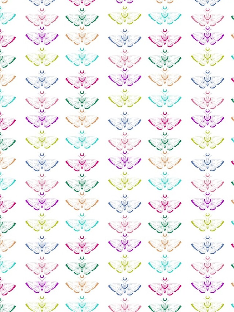Thumbnail 4 of 4, iPhone Case, Rainbow Moth Pattern designed and sold by IntentionArt13.