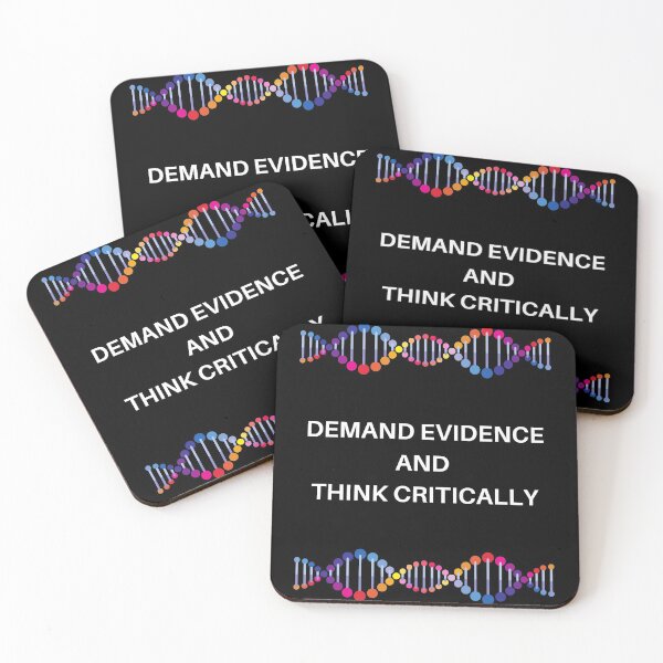 Item preview, black, white, Black and White, demand evidence, critical thinking, DNA, think, evidence, demand,  designed and sold by The Healing Key  - Art • Spirit • Transformation • .