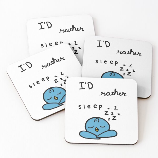 Item preview, I'd rather sleep blue bird designed and sold by PineDoodles.