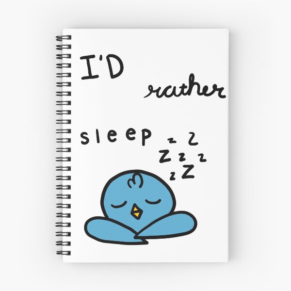 Item preview, I'd rather sleep blue bird designed and sold by PineDoodles.