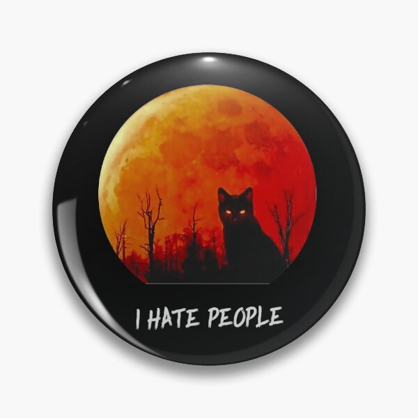Item preview, Gato negro - Odio a la gente designed and sold by SarahHowley.