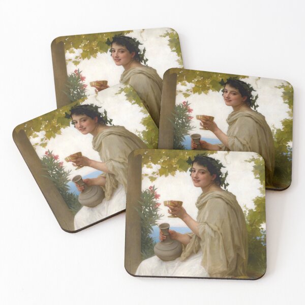 Bacchante by Bouguereau Coasters (Set of 4)