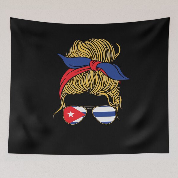 Item preview, Messy Hair Woman Bun Cuba Flag Cuban designed and sold by GraphicDesign15.