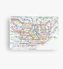 tokyo underground map Canvas Print