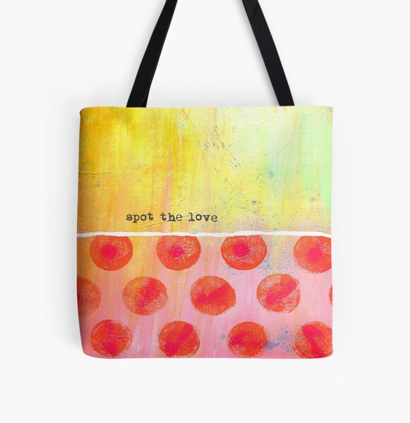 "Spot The Love" Original design by PhillipaheART All Over Print Tote Bag