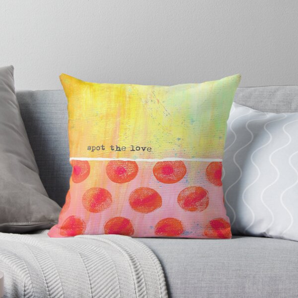 "Spot The Love" Original design by PhillipaheART Throw Pillow