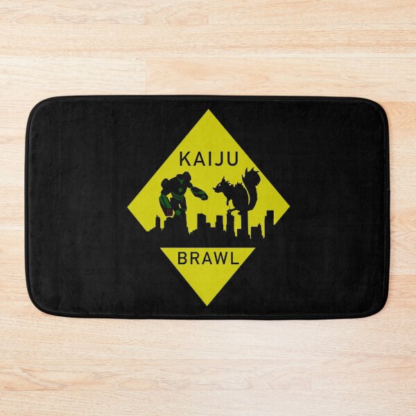 Item preview, Kaiju Brawl Warning Sign designed and sold by Kangavark.