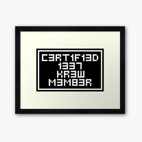 Csgo Meme Wall Art Redbubble - 1337 autograph roblox