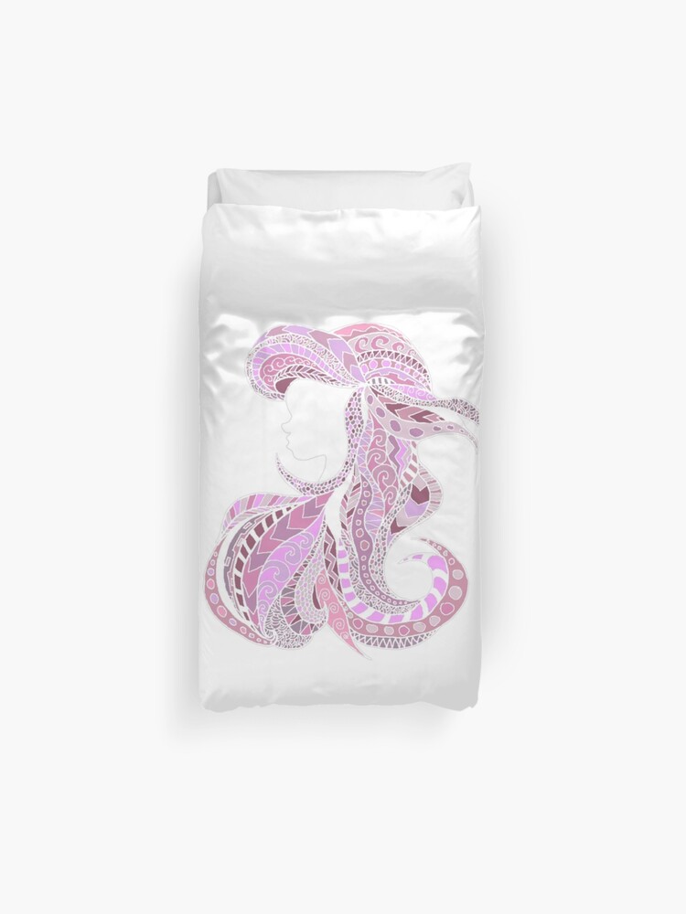 Pastel Pink Ariel Duvet Cover By Starvedofpanic Redbubble