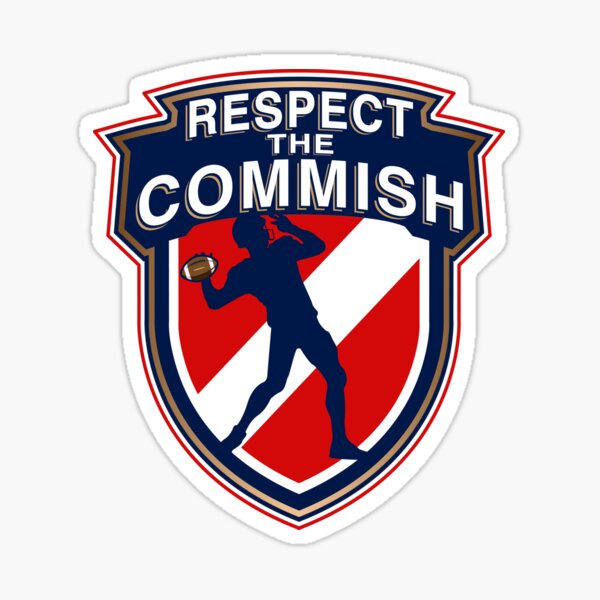 ESPN Fantasy Football Respect The Commish Emblem Logo T-Shirt