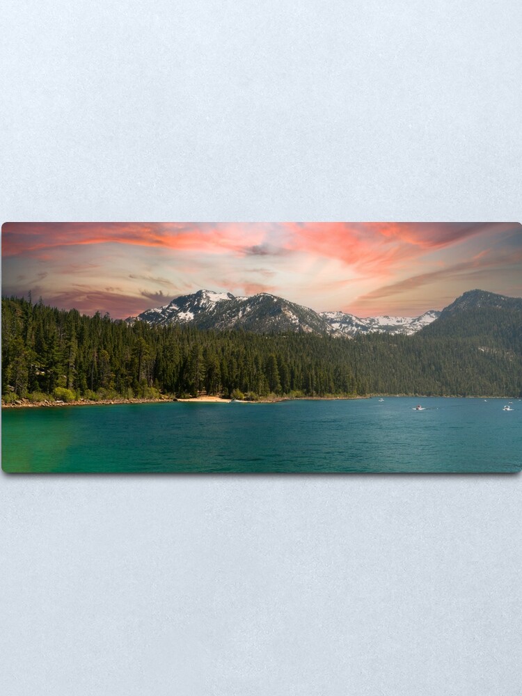 Alternate view of Sunset at Lake Tahoe Metal Print
