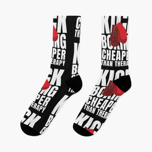 Item preview, Kick Boxing Cheaper Than Therapy designed and sold by Crafty-Mornings.