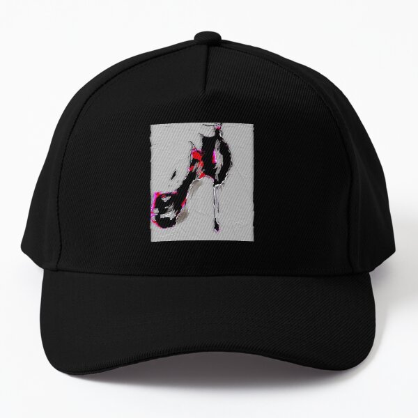 red and black high heel shoe Baseball Cap
