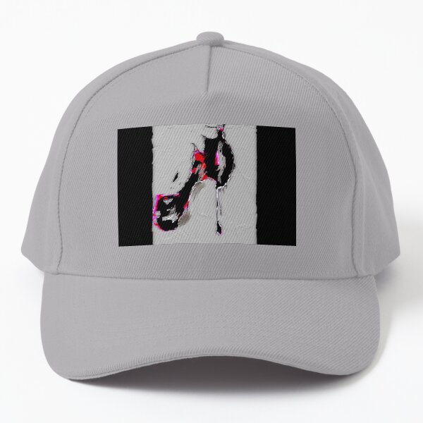 red and black high heel shoe Baseball Cap