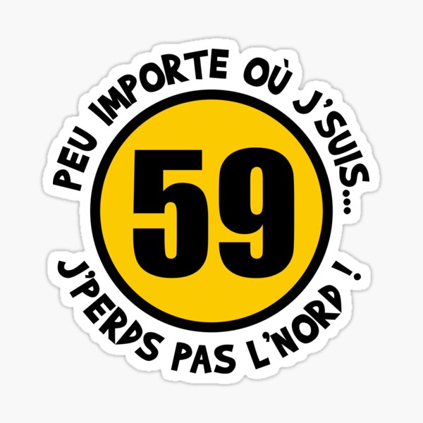 59, j'perds pas l'Nord ! Sticker