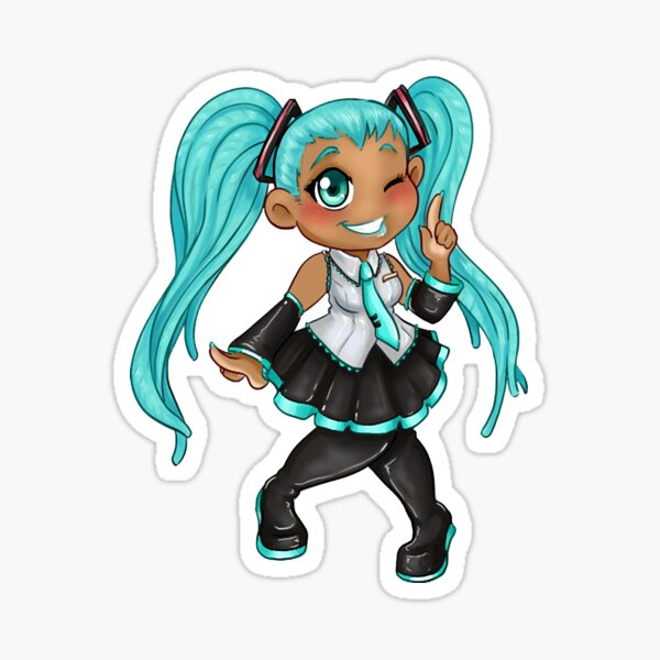 Hatsune Miku At Your Service Sticker For Sale By Aldorojas Redbubble