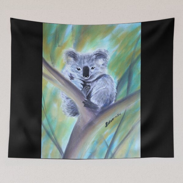 Item preview, koala grey on green australian koala designed and sold by Antuanelle.